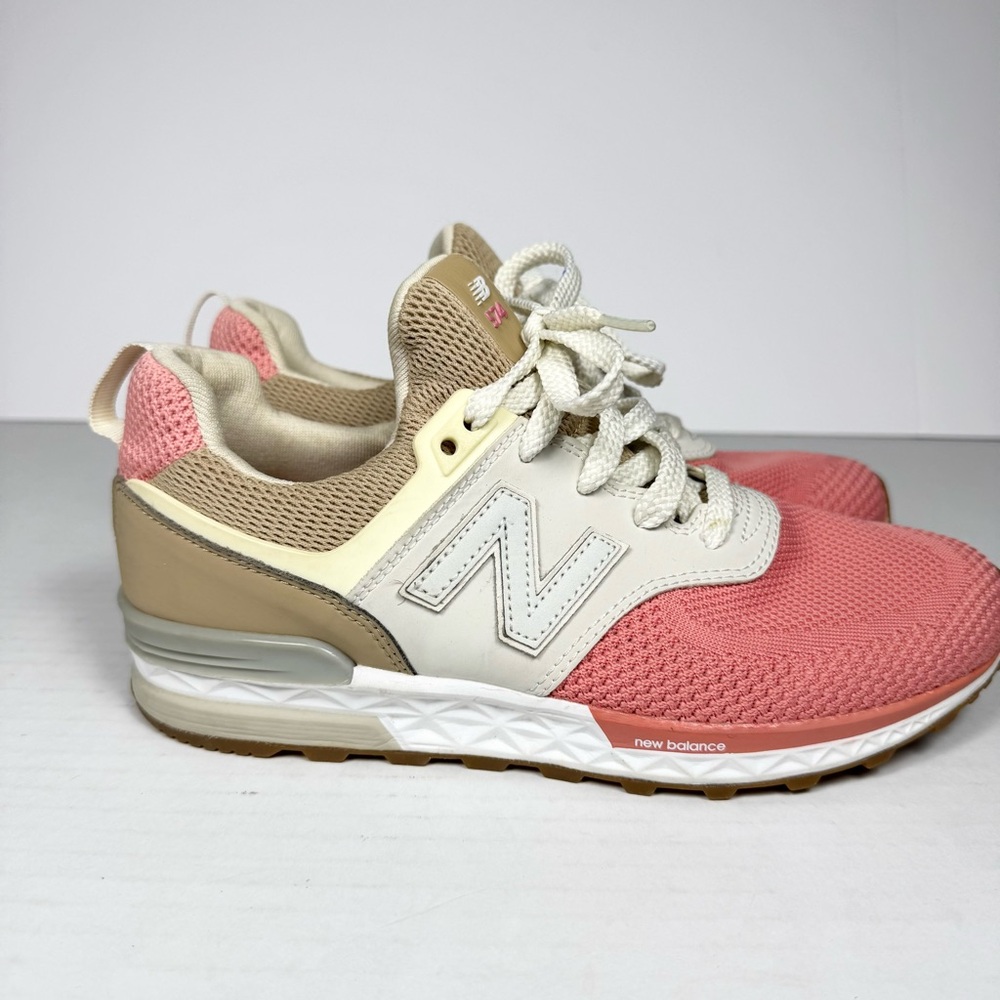 New Balance 574 Pink Dusted Peach and Tan W Sz 5 Kids Sz 3